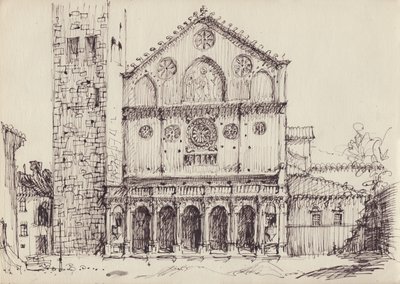 Romansk kirke, Italia, c1950. av Shirley Markham