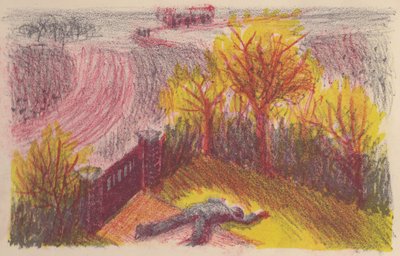 Scene fra The Invisible Man: body in a garden, 1953. av Shirley Markham