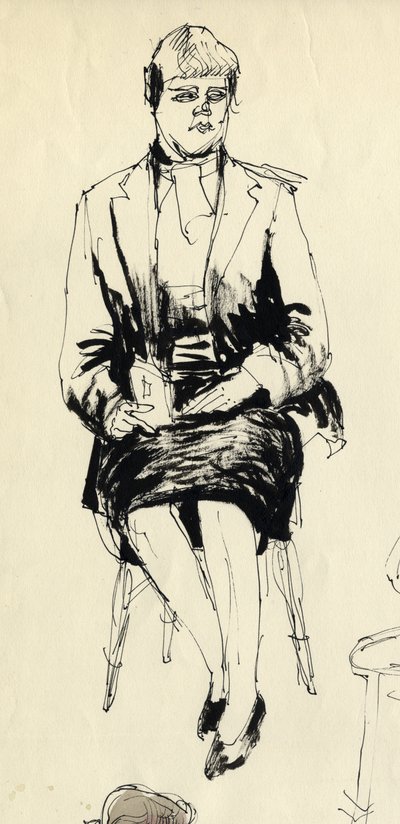 Sittende kvinne, 1953. av Shirley Markham