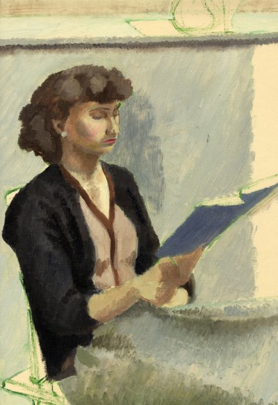 Sittende kvinne som leser, c1953. av Shirley Markham