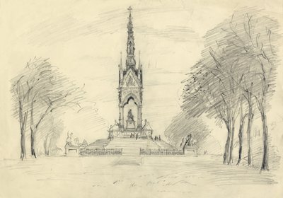 Albert Memorial, Kensington Gardens, London, c1950. av Shirley Markham