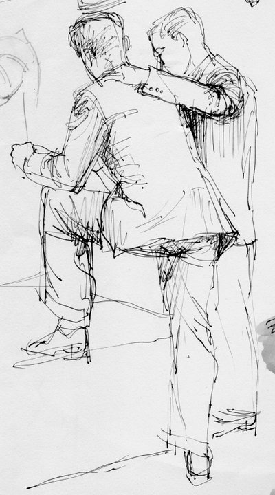 To menn stående, 1953. av Shirley Markham