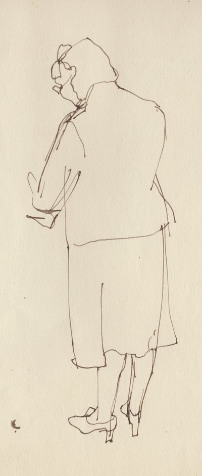 Kvinne bakfra, c1950. av Shirley Markham