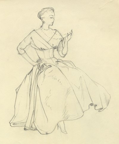Kvinne med halskjede, c1952. av Shirley Markham