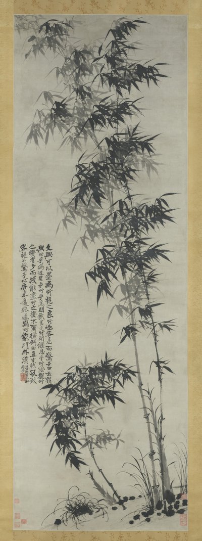 Bambus i vind og regn, ca. 1694. av Shitao
