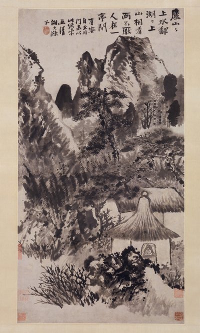 Hermitage i Mount Lu. av Shitao