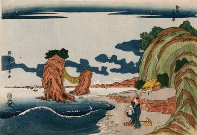 "Futamigaura i Ise-provinsen" fra en gruppe på ni Uki-e-trykk av Shotei Hokuju