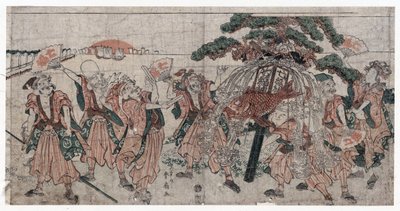 Seven Lucky Gods av Shunsen (Shunko II), Katsukawa (1762-1830) av Shunsen Katsukawa