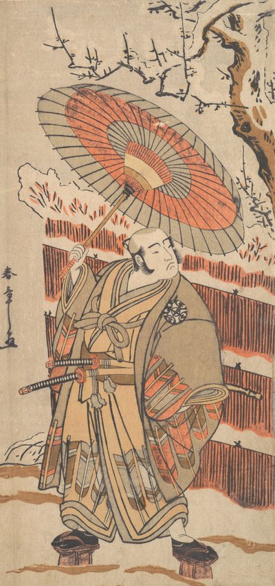 En skuespiller fra Nakamura Line, ca. 1778. av Shunsho