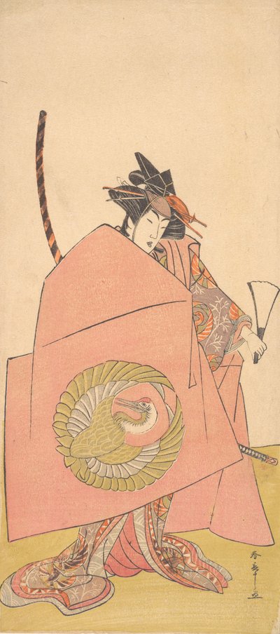 En uidentifisert skuespiller i Onna Woman Shibaraku Wait-a-Moment Act, ca. 1780. av Shunsho