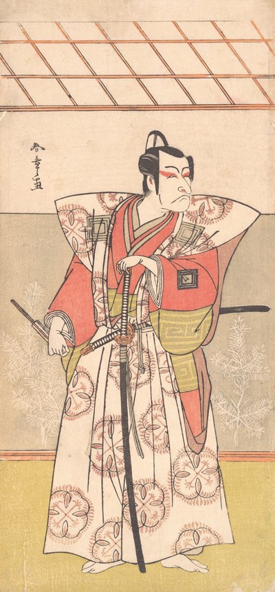 Ichikawa Danjuro V som en samurai av høy rang, ca. 1778. av Shunsho