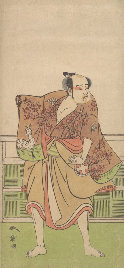 Otani Hiroemon i rollen som Gokumon no Shobei, 9. måned, 1774. av Shunsho