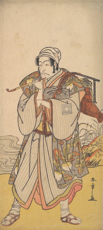 Skuespilleren Danjuro III som en omreisende kjøpmann, 1726-1792. av Shunsho