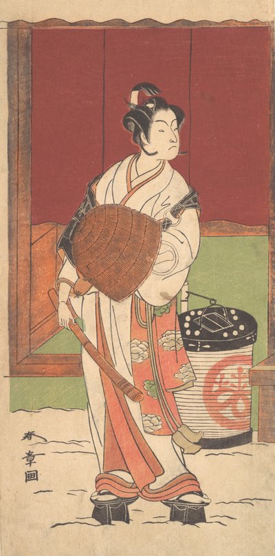 The Actor Ichikawa Monosuke II in the Role of Daito-no-miya Disguised as a Komuso, ca. 1772 . av Shunsho