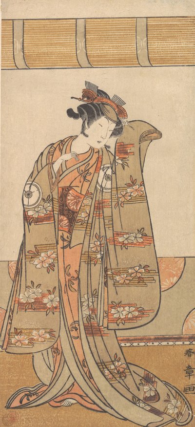 Den fjerde Iwai Hanshiro som kvinne, 1773 eller 1774. av Shunsho