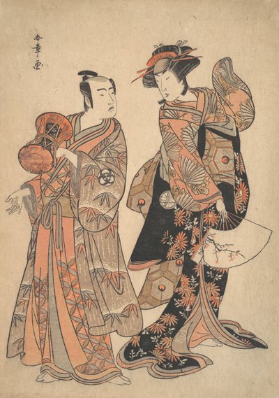 Te t rd Segawa Kiku no Onna As Ochiyo Idea Band Mitsukoro As Anti-American, 5. måned, 1781. av Shunsho