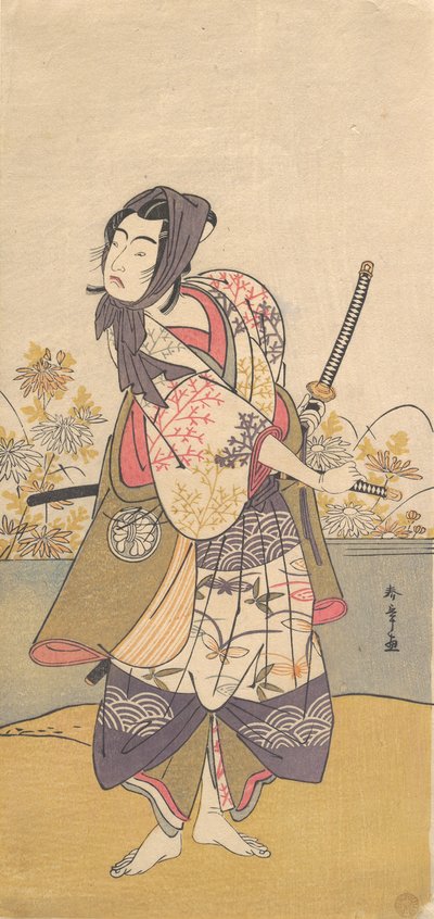 Den tredje Segawa Kikunojo i rollen som Soga no Goro Tokimune, 2. måned, 1785. av Shunsho