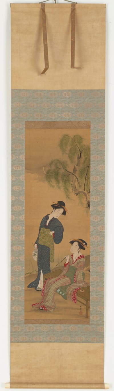 To kvinner under et piletre, 1726-1792. av Shunsho