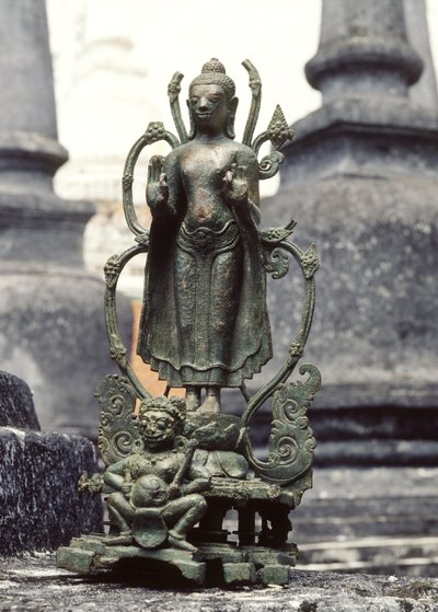 Buddha i argumentasjonsstilling (bronse) av Siamese School