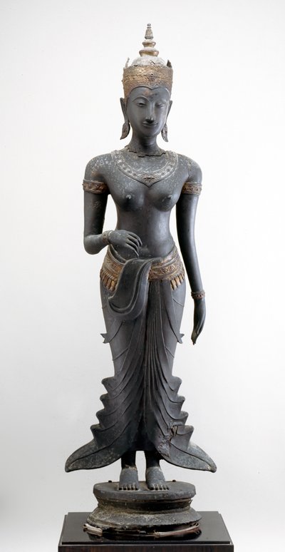 Stående Uma, Sukhothai-stil (forgylt bronse) av Siamese School