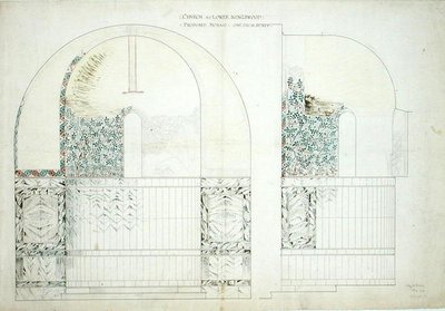 Design for Mosaic for The Church of the Wisdom of God at Lower Kingswood av Sidney Barnsley