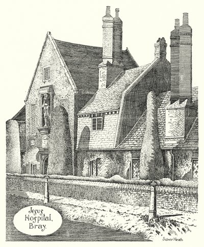 Jesus Hospital, Bray (gravering) av Sidney Heath