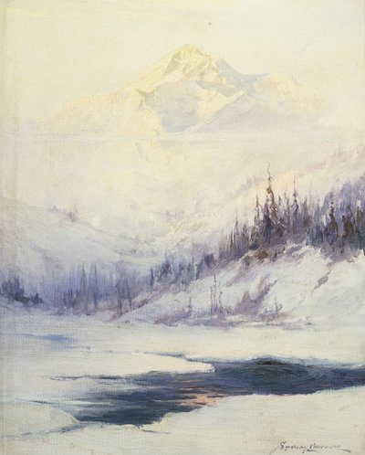 Winter Morning, Mount Mckinley, Alaska av Sidney Laurence