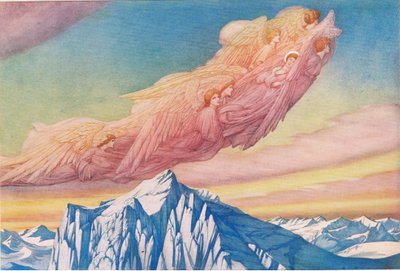 St Catherine. «Se den lille skyen, som båret høyt. Så ømt av vinden, flyter fort bort, over de snødekte toppene av Sidney Meteyard