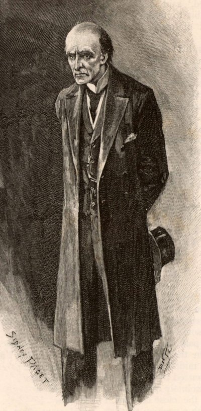 Illustrasjon for "The Adventures of Sherlock Holmes" av Sidney Paget