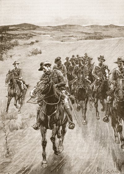 På sporet av Lobengula, 1893, illustrasjon fra 