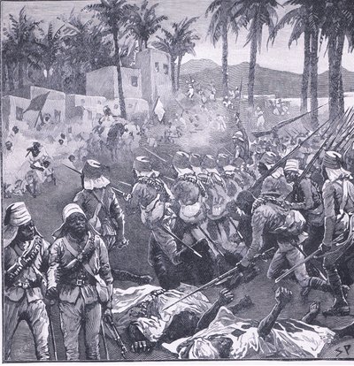 Storming Firket, illustrasjon fra Cassells History of England, 1900-tallet av Sidney Paget