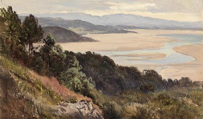 Lancaster Sands (olje på papir) av Sidney Richard Percy