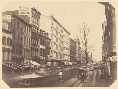 Broadway ser nordover fra Between Grand and Broome Streets av Silas A. Holmes