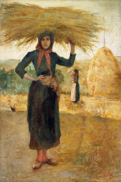 Høymakere, rundt 1890, av Silvestro Lega (1826-1895), olje på lerret av Silvestro Lega