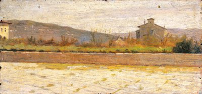 Landskap av Modigliana, av Silvestro Lega (1826-1895) av Silvestro Lega