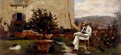 Luigi Tommasi i hagen av Silvestro Lega