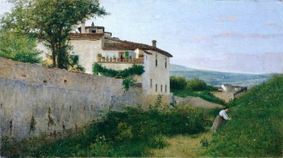 Utsikt over Piagentina av Silvestro Lega