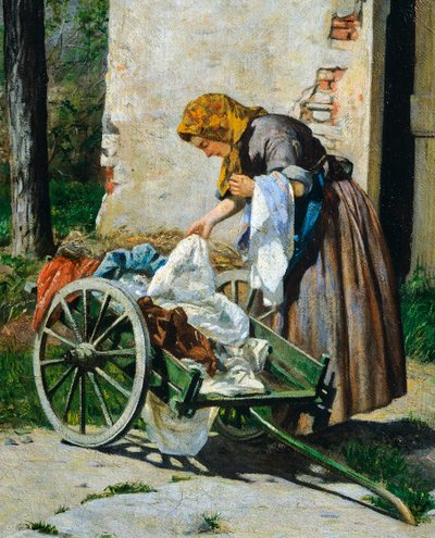 Vaskedamer nær Firenze av Silvestro Lega