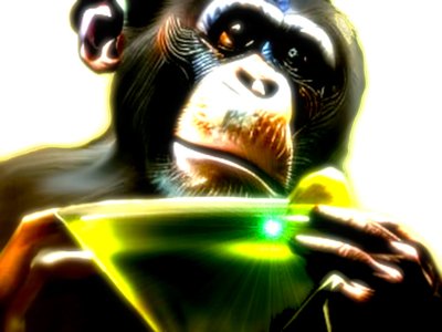 Monkey Drinks Absinthe-quot;Enlightened Monkey: Absinthe Reveriesquot; av Silvia Martini