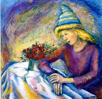 Samtale, 2005 (pastell) av Silvia Pastore