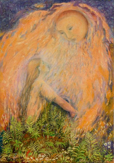 Lengsel, 2015 (olje på gessoed trepanel) av Silvia Pastore