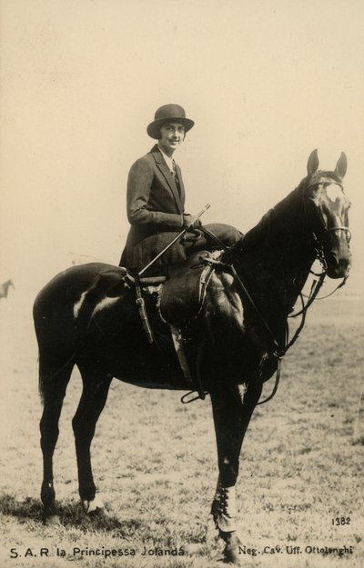 Prinsesse Yolanda av Savoy (1901–1986), grevinne av Bergolo, hest av Silvio Ottolenghi