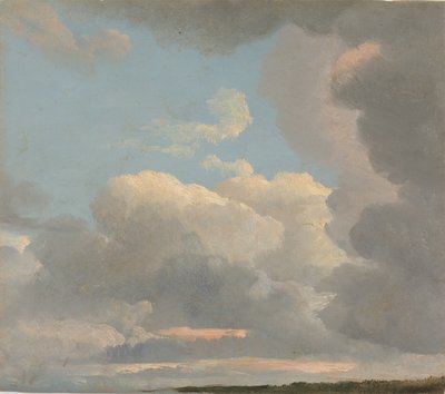 Skystudie tidlig på kvelden, ca. 1786-1806. av Simon Alexandre Clément Denis