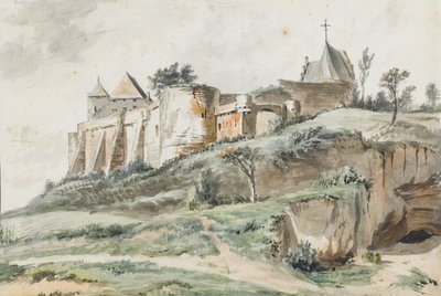 Utsikt over Keizersberg slott, Leuven, 1782 av Simon Alexandre Clément Denis