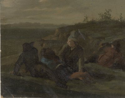 Bønder hviler i en eng av Simon Andreas Krausz