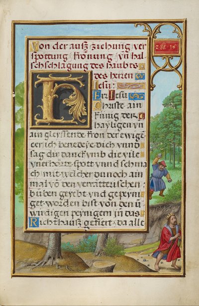 Grens med Shimei som kaster steiner mot David av Simon Bening