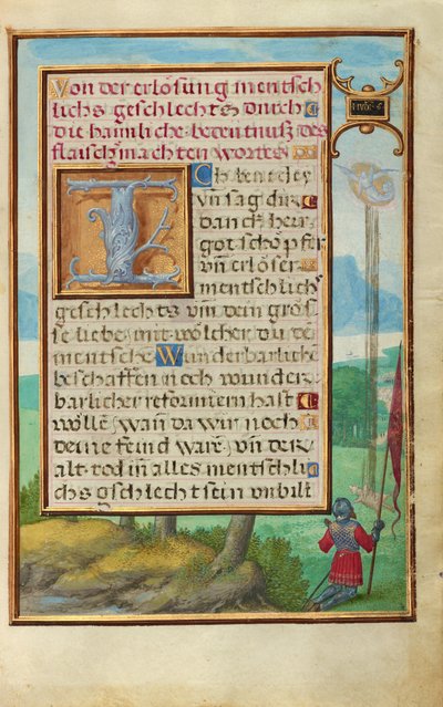 Rand mit einer Szene aus dem Leben von Gideon av Simon Bening