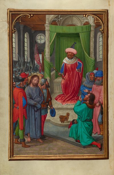 Kristus foran Herodes av Simon Bening
