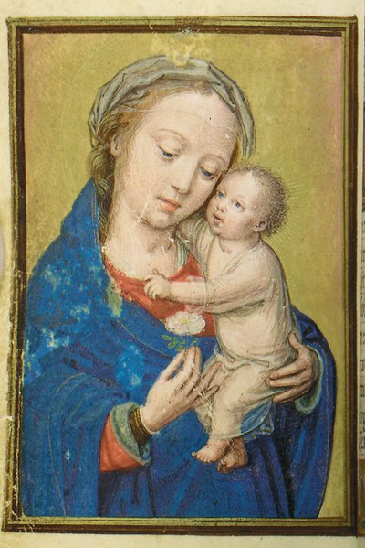 Folio fra en miniatyr Time Book, bruk av Roma, Brugge, 1530-35 av Simon Bening