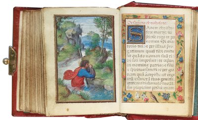 Folio fra en miniatyr Time Book, bruk av Roma, Brugge, 1530-35 av Simon Bening